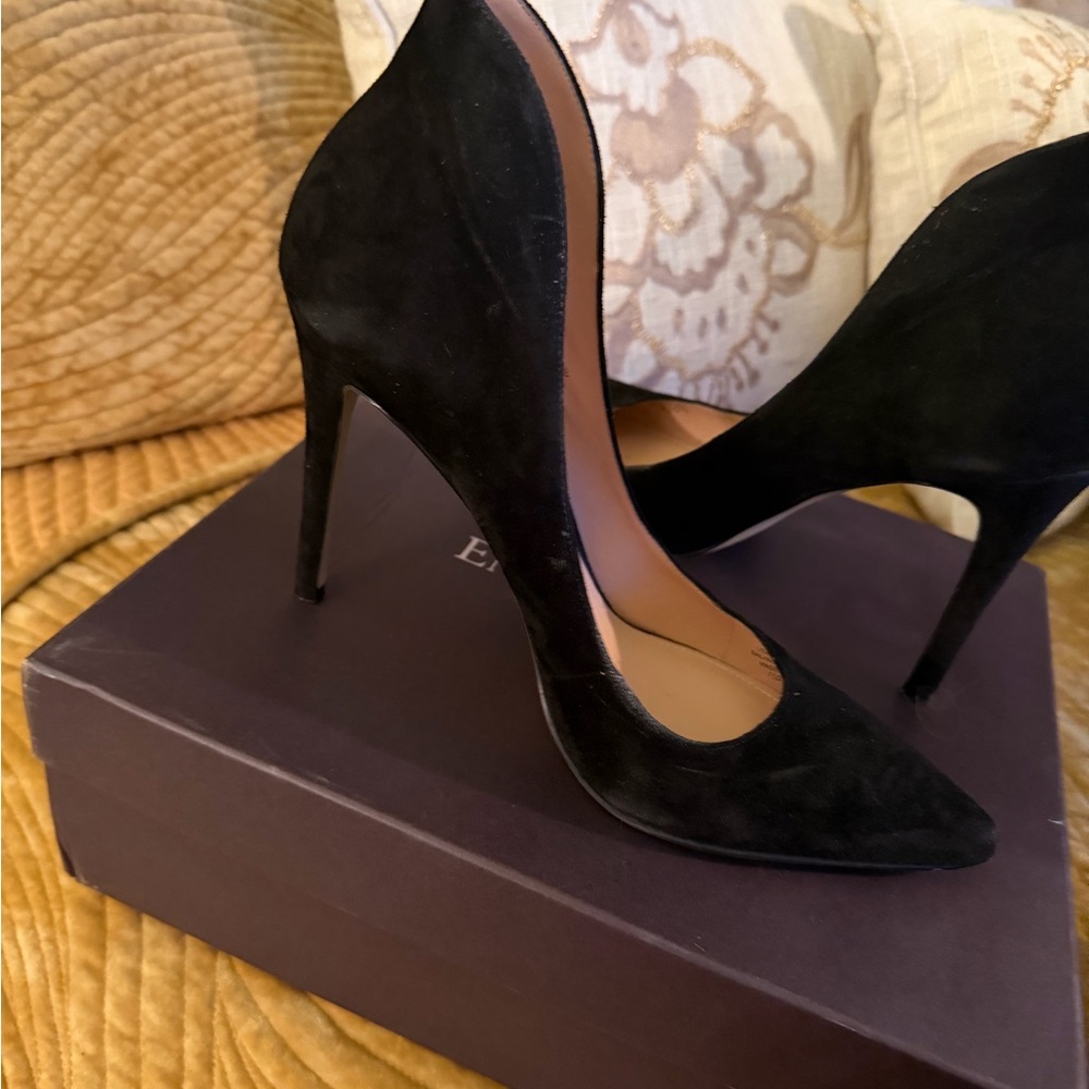 Enzo Angiolini Black Suede Heels
